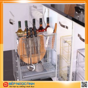 Giá dao thớt EP25 nan dẹt inox mờ – Eurogold