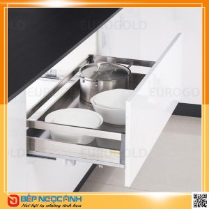 Giá xoong nồi inox hộp 2 lớp đáy, gắn cánh EU130800 – Eurogold