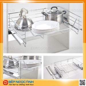 Giá xoong nồi inox nan âm tủ gắn cánh EG6190 – Eurogold