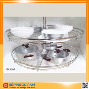Mâm xoay inox mờ nan dẹt EPL360A – Eurogold