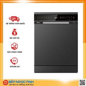 Máy Rửa Chén Texgio TGFPCM795B - 14 Bộ Sấy Khí Nóng, Diệt Khuẩn UV