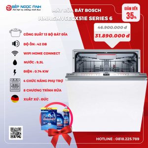 MÁY RỬA BÁT BOSCH HMH.SMV6ECX51E SERIES 6