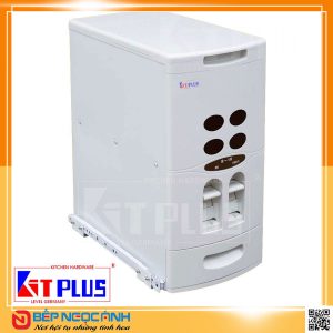 Thùng gạo âm tủ 2 nút ấn thông minh Kit Plus DB.18