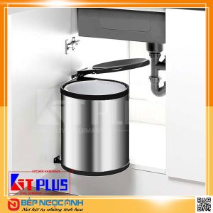 Thùng rác Inox tròn gắn cánh Kit Plus DF.08L